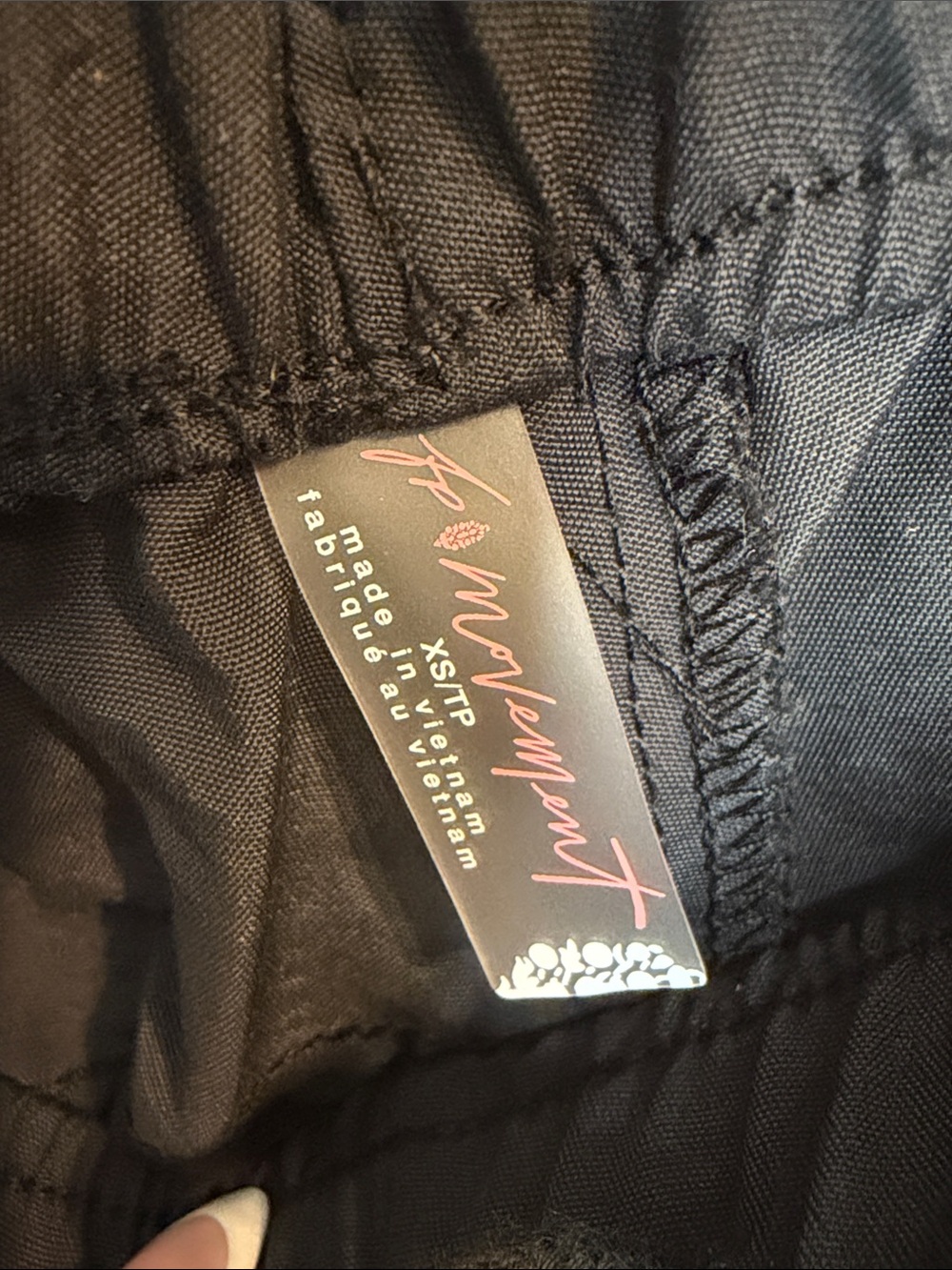 Free People Black Patched Jogger Pants with Multicolor Patches - Picture 7 of 16